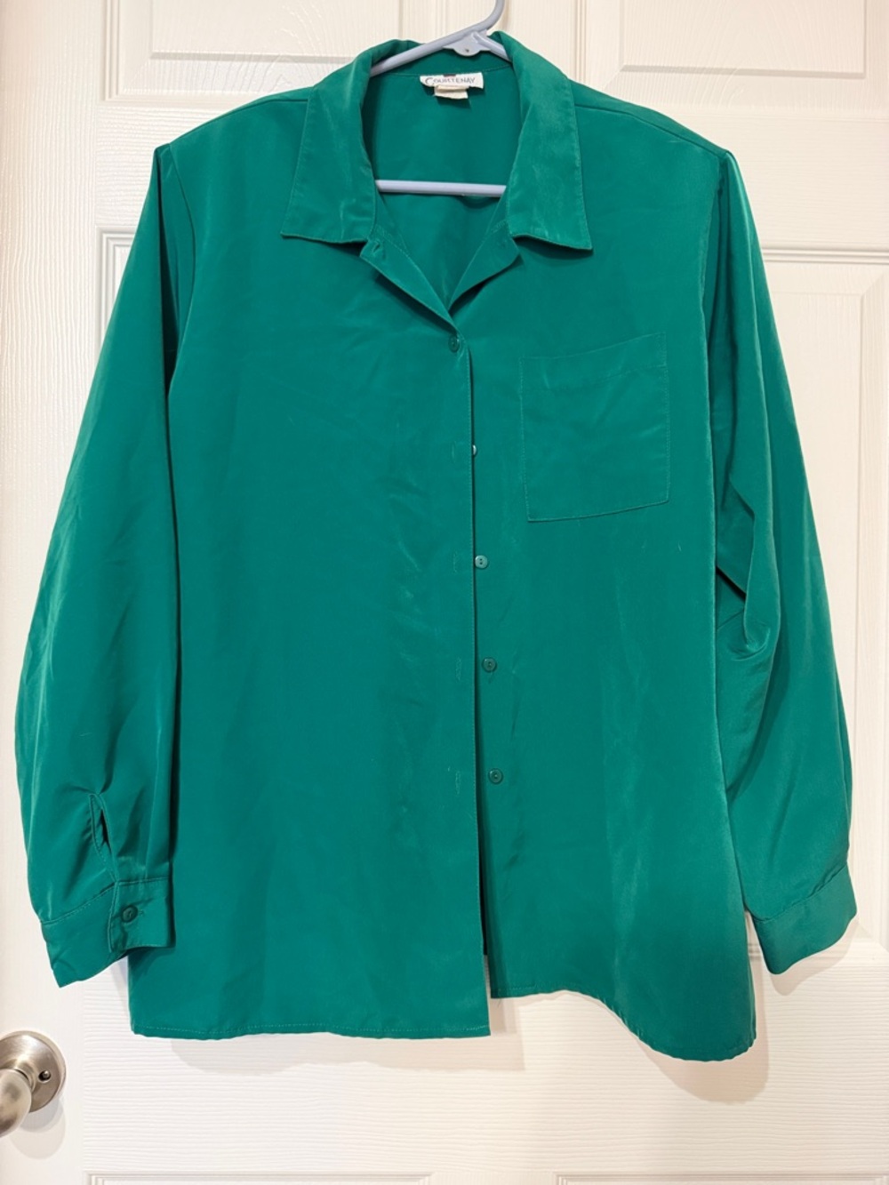Courtenay Vintage Teal-Green Long Sleeve Button Down Shirt